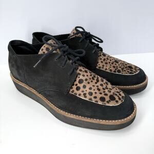 Arche Punk Dadi Calf Skin Animal Print Black Suede Lace Sneaker Boot 39